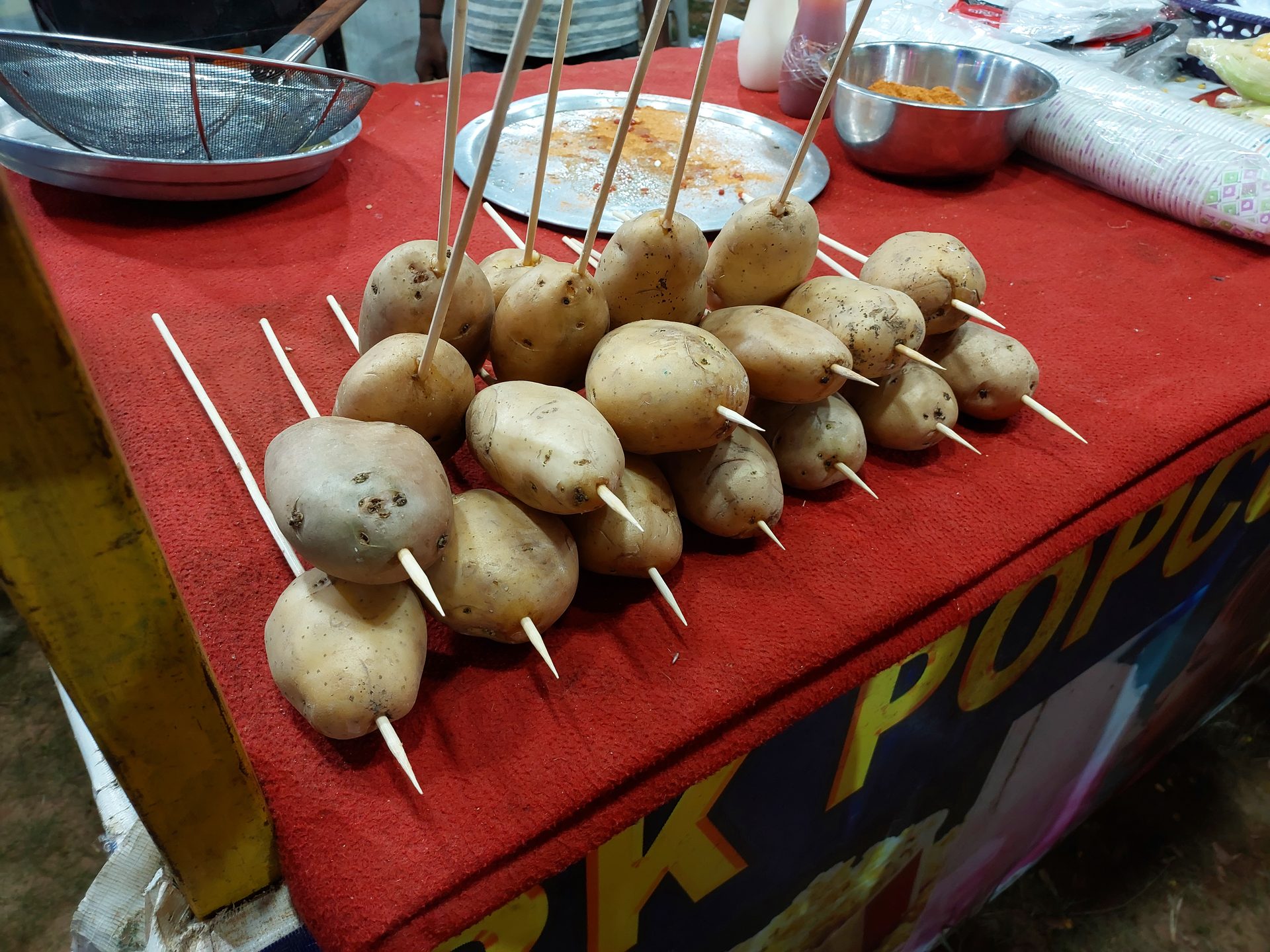 Kartofler, Nye på spyd